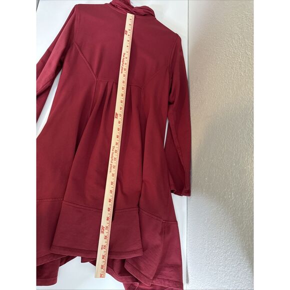 CMC Color Me Cotton Long Plus Size 2X Red Jacket Zip Sweatshirt Long Womens - Picture 6 of 12